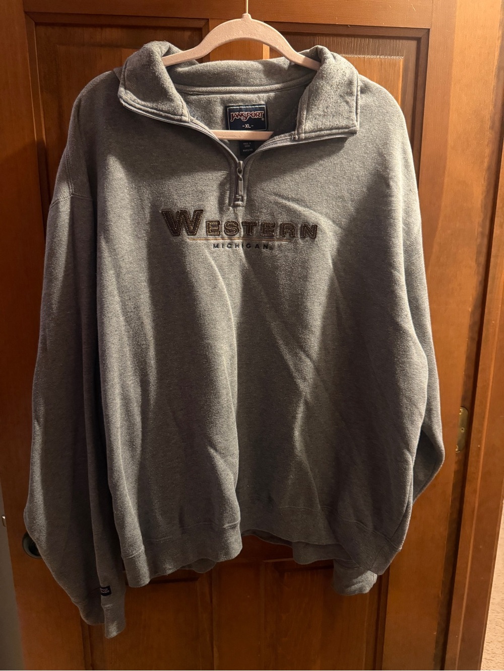 Western Michigan Jansport Gray Full-Zip Fleece Hoodie